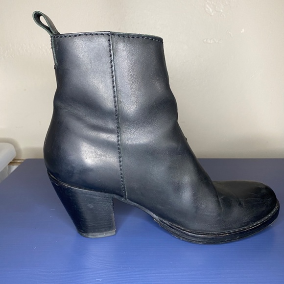 Acne Studios Pistol Boots Black Leather Ankle Booties EU 37 - Picture 7 of 14